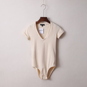 women v neck bodysuit