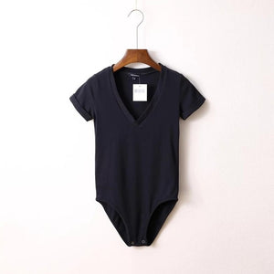 women v neck bodysuit