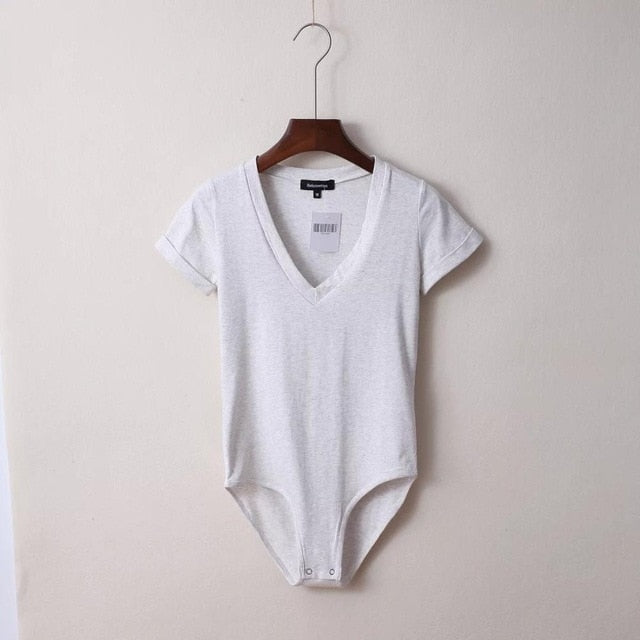 women v neck bodysuit