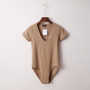 women v neck bodysuit