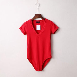 women v neck bodysuit