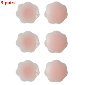 3 Pairs Sexy Strapless Bra Self-Adhesive Silicone Nipple Breast Pasties Cover Reusable Underwear Women Wedding Party Bra Sticker