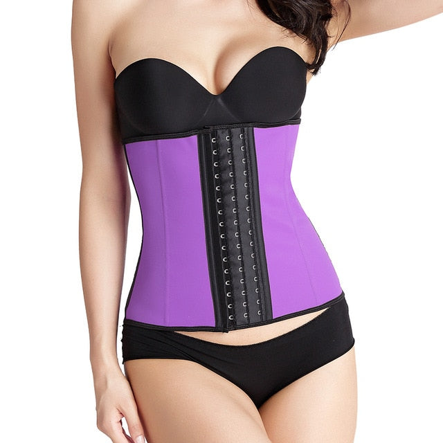 9 Steel Bone Waist Trainer Latex Shapewear Slimming Belt Waist Cincher Body Shaper Girdle Workout Tummy Control for Women