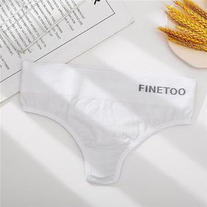 FINETOO Letter Women Shaper Thong Panty High Waist Tummy Control Panties Slimming Underwear Shaping Briefs Butt Lifter Shapewear