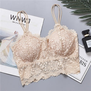 2020 New Arrival Women Push Up Wireless Lace Bra Top Women Plus Size Bralette Underwear Lingerie Full Cup