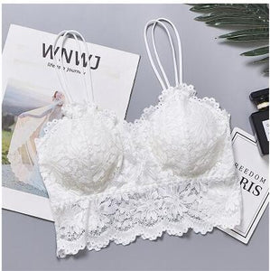 2020 New Arrival Women Push Up Wireless Lace Bra Top Women Plus Size Bralette Underwear Lingerie Full Cup