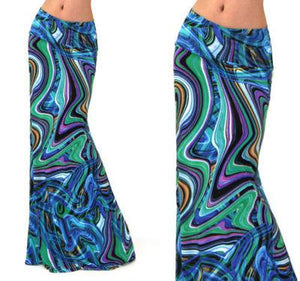 S-3XL Spring Elastic High-waist Long Pencil Skirt For Women 2020 Printed Pencil Maxi Skirt Faldas Largas Mujer Para Fiesta