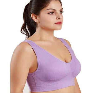 Queenral Plus Size Bras For Women Seamless Bra With Pads Big Size 5XL 6XL Bralette Push Up Brassiere Bra Vest Wireless BH