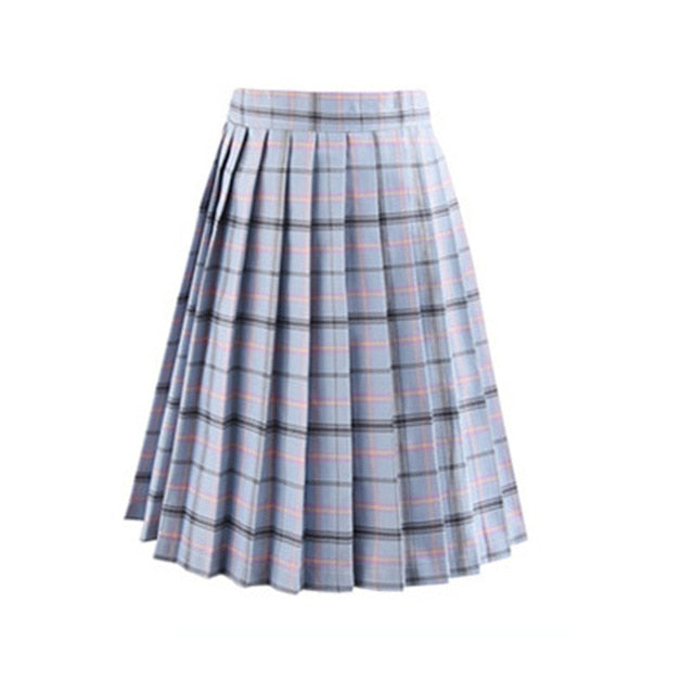 2019 Women Summer high waist pleated plaid skirt Female Anime Short Skirts plisowana spodnica saia curta jupe plissee femme