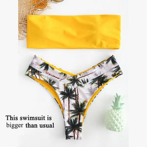 Bikinx Bandeau swimwear women push up swimsuit female Cactus Print micro bikini 2020 sexy bathing suit beach bathers Biquini new