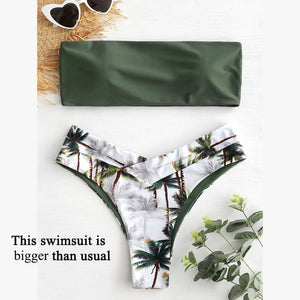 Bikinx Bandeau swimwear women push up swimsuit female Cactus Print micro bikini 2020 sexy bathing suit beach bathers Biquini new