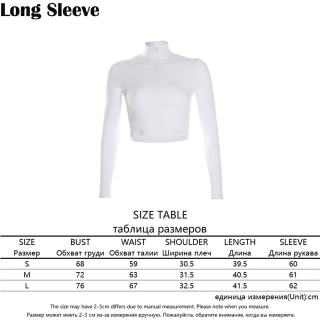 Rapwriter Casual Turtleneck Middle Zipper Knitted Ribbed Elastic White T-Shirt Girl harajuku Autumn Long Sleeve Stretch Crop Top