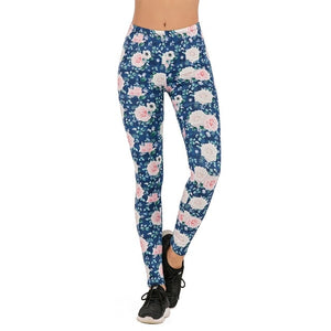 Brands Women Fashion Legging Floral sloth Printing leggins Slim legins High Waist Leggings Woman Pants