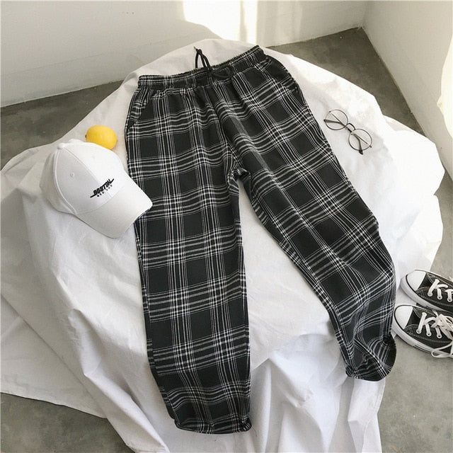 Privathinker Harajuku Plaid Pants For Women Trousers 2020 Streetwear Woman Harem Pants Autumn Ladies Causal Pants Plus Size