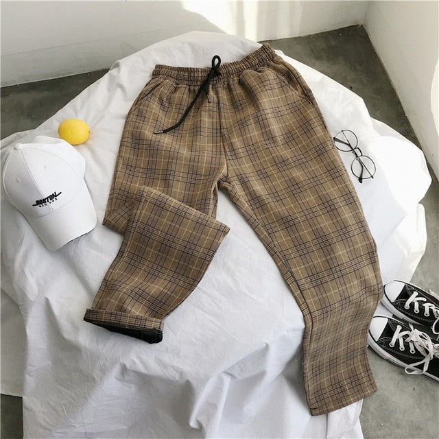 Privathinker Harajuku Plaid Pants For Women Trousers 2020 Streetwear Woman Harem Pants Autumn Ladies Causal Pants Plus Size