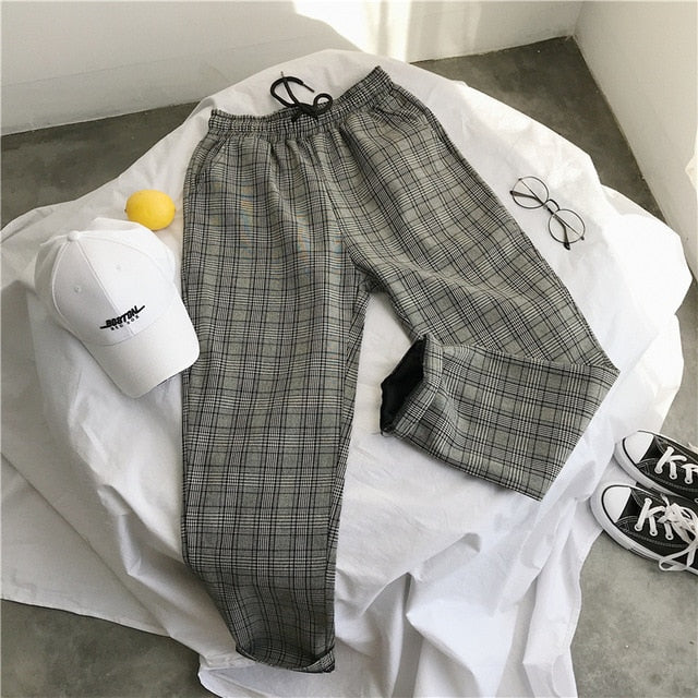 Privathinker Harajuku Plaid Pants For Women Trousers 2020 Streetwear Woman Harem Pants Autumn Ladies Causal Pants Plus Size