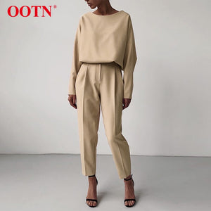 OOTN Casual High Waist Khaki Pants Women Summer Spring Brown Ladies Office Trousers Zipper Pocket Solid Female Pencil Pants 2020