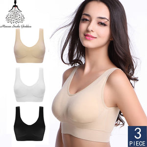 3pcs/set Sexy Women Bra Plus Size Seamless Bra No pad Underwear Wireless Comfortable Active Bralette Brassiere Bra