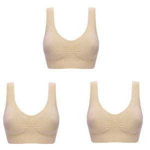 3pcs/set Sexy Women Bra Plus Size Seamless Bra No pad Underwear Wireless Comfortable Active Bralette Brassiere Bra