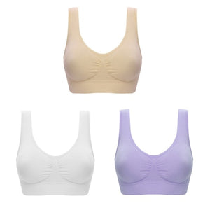 3pcs/set Sexy Women Bra Plus Size Seamless Bra No pad Underwear Wireless Comfortable Active Bralette Brassiere Bra