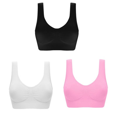 3pcs/set Sexy Women Bra Plus Size Seamless Bra No pad Underwear Wireless Comfortable Active Bralette Brassiere Bra