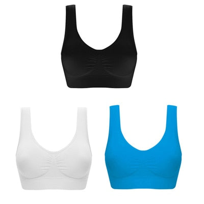 3pcs/set Sexy Women Bra Plus Size Seamless Bra No pad Underwear Wireless Comfortable Active Bralette Brassiere Bra