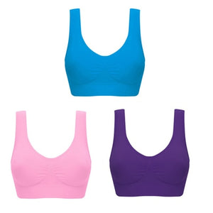 3pcs/set Sexy Women Bra Plus Size Seamless Bra No pad Underwear Wireless Comfortable Active Bralette Brassiere Bra