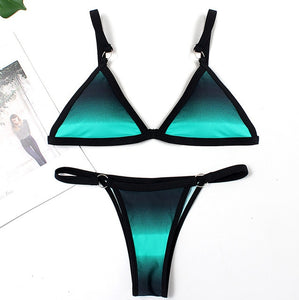 Sexy Solid Bikini Set Women Brazilian Swimwear Low Waist Bathing Suit Summer Swimsuit Female Backless Beachwear Biquini Mujer