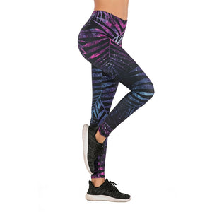 Brands Women Fashion Legging Fluorescent tree branch Printing leggins Slim High Waist Leggings Woman Pants