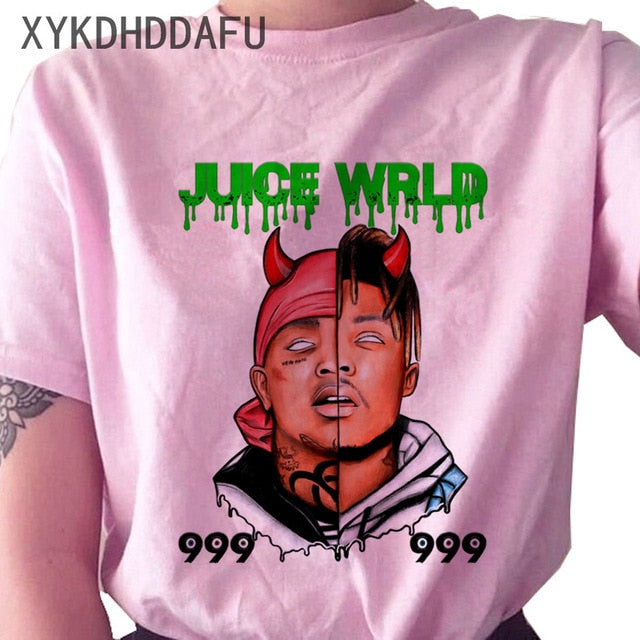 Juice Wrld T Shirt Women R.I.P Hip Hop Rapper Streetwear Tshirt Print Clothing Female Casual Ulzzang Graphic T-shirt Top Tees