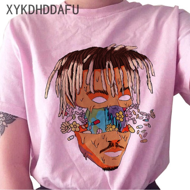 Juice Wrld T Shirt Women R.I.P Hip Hop Rapper Streetwear Tshirt Print Clothing Female Casual Ulzzang Graphic T-shirt Top Tees