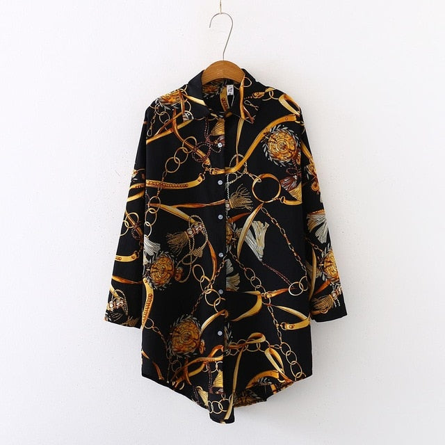 Plus size Fashion casual oversized Women Blouses 2020 Spring chiffon Blouse three quarter sleeve Loose Tops Shirts Blusas Mujer