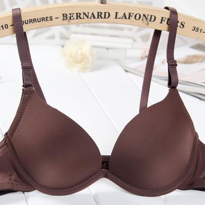 Many colors Thin sexy bra sexy plunge deep u girl bra gather chest push up bra beauty lovely bra cute style school brassiere