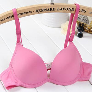 Many colors Thin sexy bra sexy plunge deep u girl bra gather chest push up bra beauty lovely bra cute style school brassiere