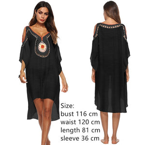 Plus Size Beach Cover Up Dress Swimwear Cover-ups Women Ups White Pareo sortie de plage femme Suit Swim Wear xxl Beachwear 2020