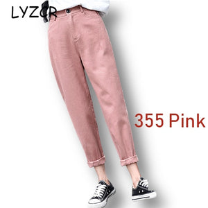 White Women Jeans Pants Spring 2020 Black Boyfriends Jeans For Women Loose Harem Jeans Denim Pants Trousers Summer Women's Jeans