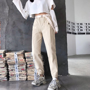 Hot Big Pockets Cargo pants women High Waist Loose Streetwear pants Baggy Tactical Trouser hip hop high quality joggers pants