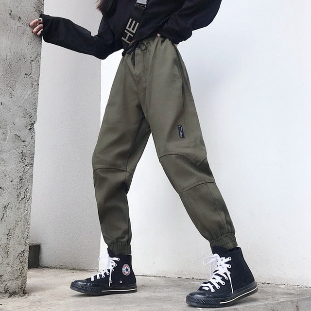 Hot Big Pockets Cargo pants women High Waist Loose Streetwear pants Baggy Tactical Trouser hip hop high quality joggers pants