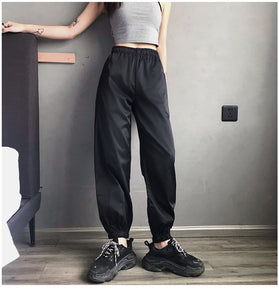 Hot Big Pockets Cargo pants women High Waist Loose Streetwear pants Baggy Tactical Trouser hip hop high quality joggers pants