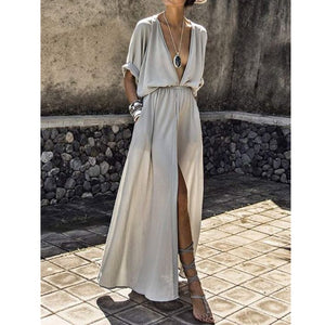 Summer Women Tunic Pareo Beach Dress Long Button Front Open Sashes Kaftan Skirt Swimwear Swim Cover Up Sarong Robe De Plage A61