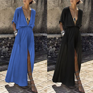 Summer Women Tunic Pareo Beach Dress Long Button Front Open Sashes Kaftan Skirt Swimwear Swim Cover Up Sarong Robe De Plage A61