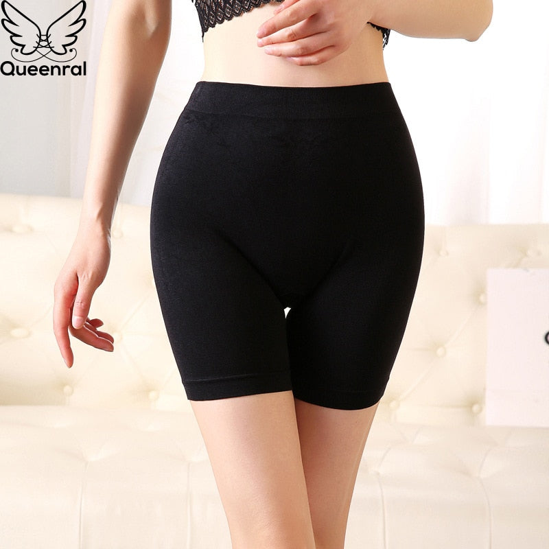 Queenral Safety Short Pants Women shorts under skirt Female Short Tights Breathable Seamless Underwear Mid Waist Panty